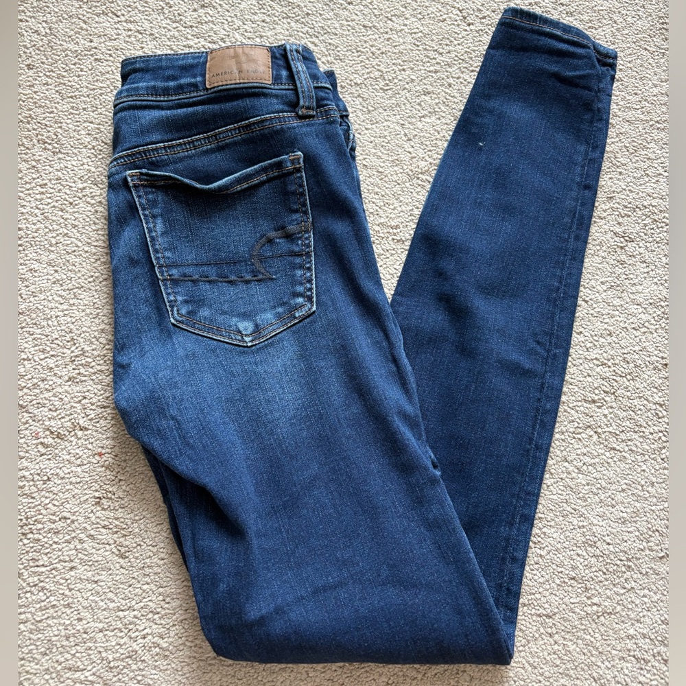 American Eagle Blue Skinny Jeans Stretchy Modern Fit